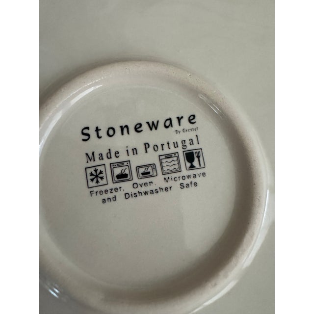 Vintage Portuguese Stoneware Scalloped Serving Bowls/Cream Glazed/Oven & Microwave Safe Set of 4 For Sale In New York - Image 6 of 10