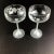 Art Deco Vintage Full Lead Crystal Champagne Glasses Hummingbird Motif For Sale - Image 3 of 13