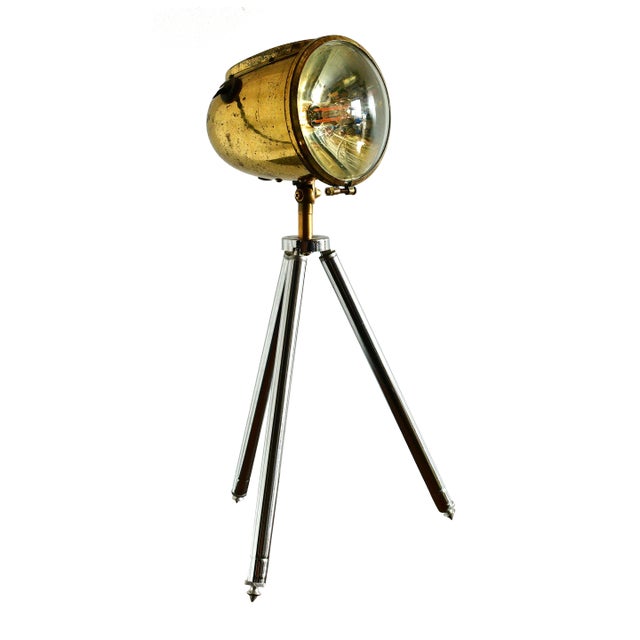 1920s SideRay Spotlight, Signed For Sale