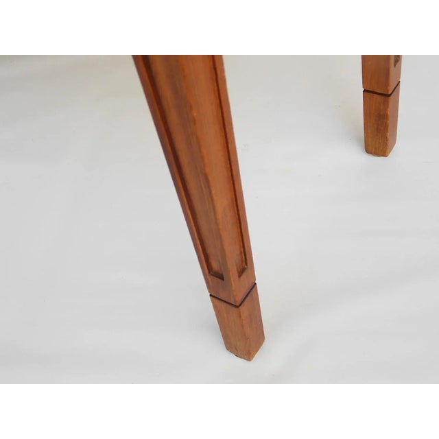 Brown 1970s Pecan Console Table For Sale - Image 8 of 9