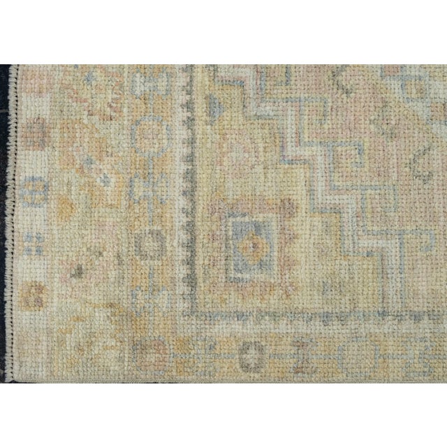 Turkish Oushak Runner Rug 2'11" x 9'11" #17488 For Sale In Houston - Image 6 of 8