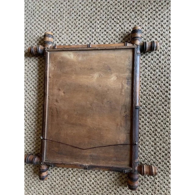 Vintage Faux Bamboo Mirror For Sale - Image 5 of 6