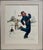 Norman Rockwell Original Lithograph Ice Skating Hand Signed Americana, 1976 For Sale
