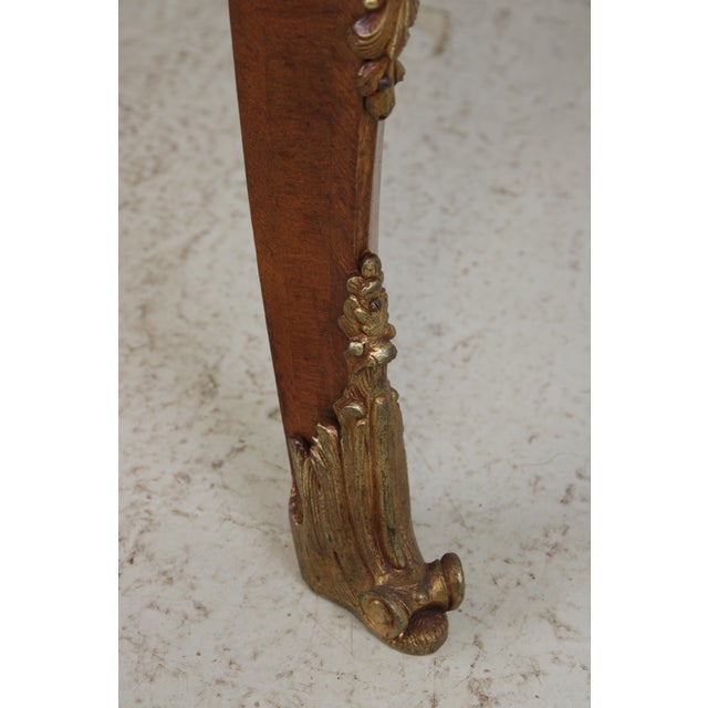 Vintage Louis XV Bureau Plat Writing Desk W. Leather Top For Sale - Image 17 of 18