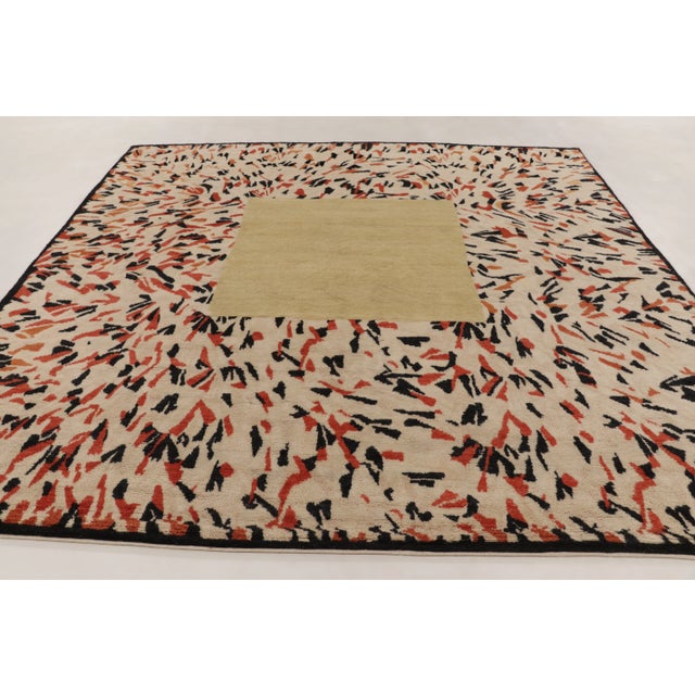 Art Deco Contemporary Art Deco Style Oversized Square Wool Rug by Rug & Kilim India For Sale - Image 3 of 10