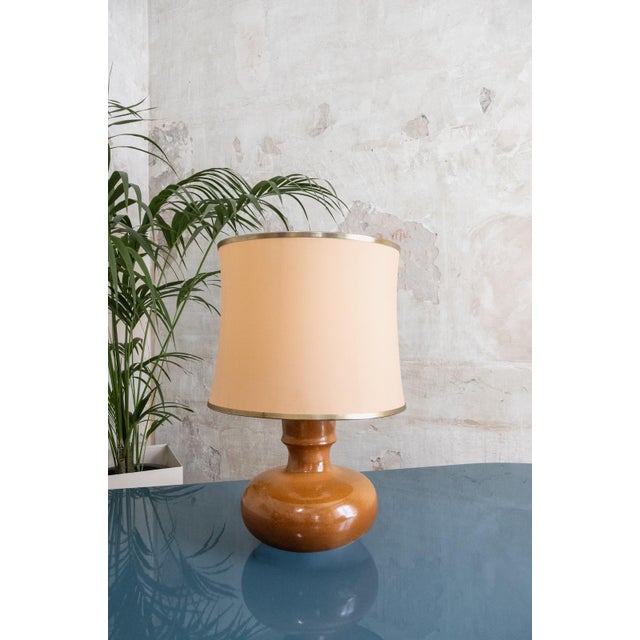 Glazed Ceramic Table Lamps, 1970s, Set of 2 For Sale - Image 3 of 6