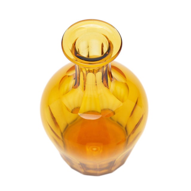 Set of Amber Glass Stemware With Decanter Attributed to Phineas Dummer, C. 1830 For Sale - Image 9 of 12