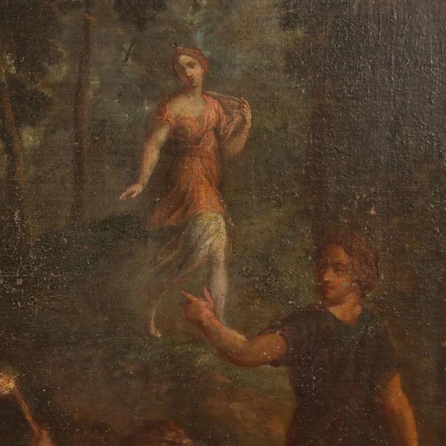 The Nymphs Burning Telemachus Ship, 17th Century, Oil Painting on Canvas, Framed For Sale - Image 6 of 12