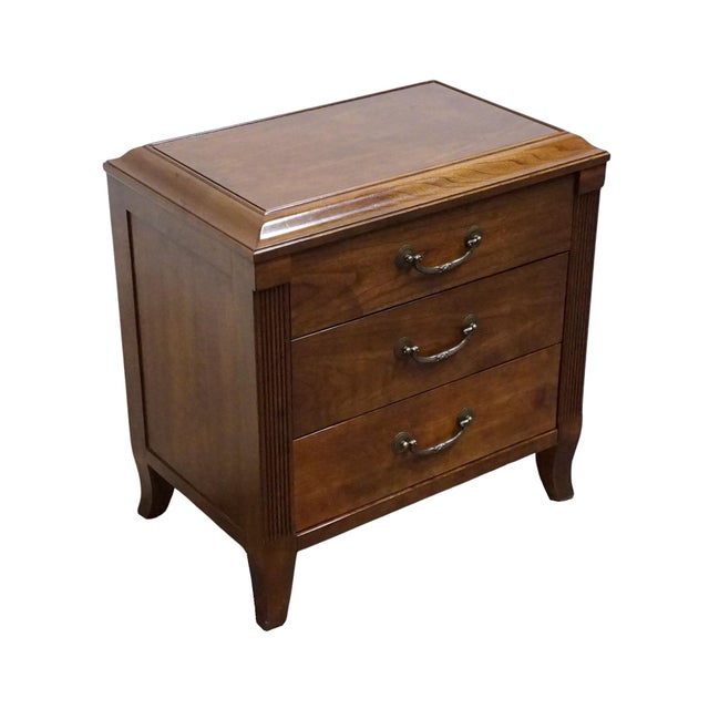 Ethan Allen Ethan Allen Maison Collection Solid Cherry Traditional Style 23" Nightstand 25-9405 - 295 Sable Finish For Sale - Image 4 of 13