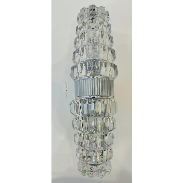French 1970s Space Age Othr Crystal Mid Century Wall Lights - A Pair For Sale In New York - Image 6 of 12