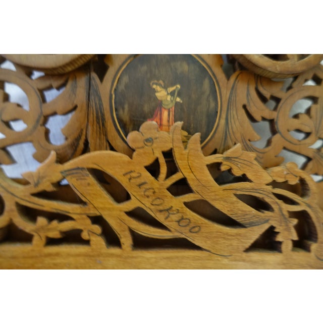 Folding Souvenir Mirror in Sorrento Marquetry, Naples, Italy For Sale - Image 3 of 8