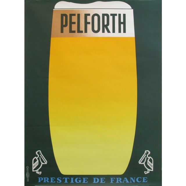 1960s French Vintage Pelforth Beer Poster Chairish