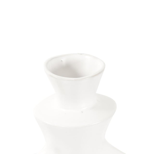 White Matte White Towel Vase - Large For Sale - Image 8 of 10