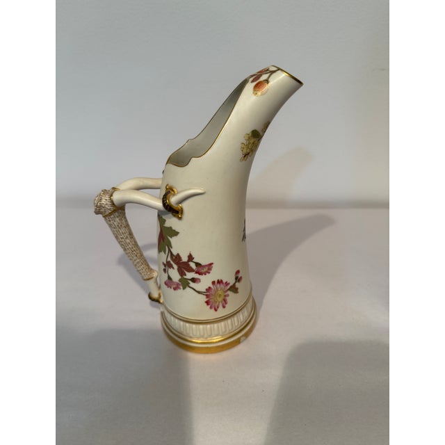 Antique piece of porcelain from the Royal Worcester factory in England. The base features a date code indicating it was...