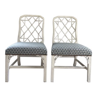 Pair of Suzanne Kasler Linwood Side Chairs For Sale
