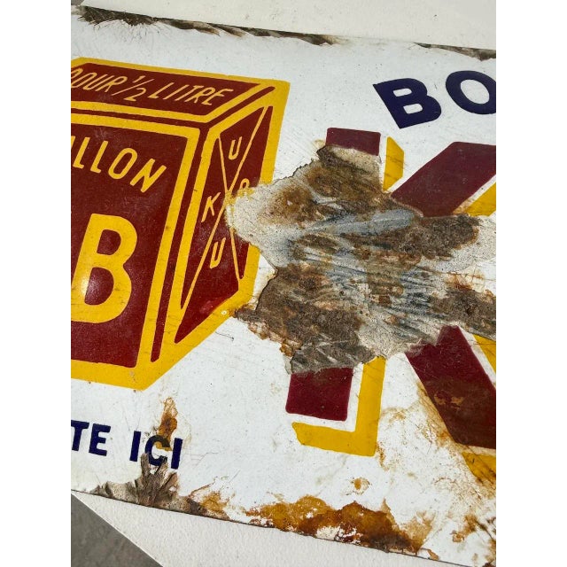 Curved Enamel Plaque from Kubor, 1930s For Sale - Image 9 of 18