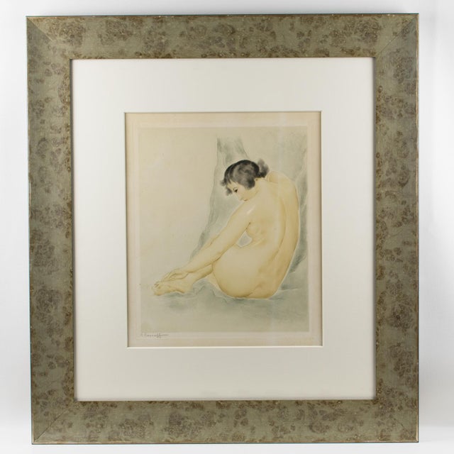 Female Nude Study Watercolor Drawing by Rotislaw Racoff, Circa 1940 For Sale - Image 9 of 14