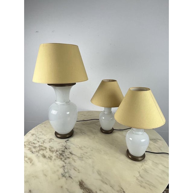 1970s Murano Glass Table Lamps by F. Fabbian, 1970s, Set of 3 For Sale - Image 5 of 14