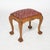Chippendale Style Carved Oak Claw & Ball Foot Upholstered Bench 20th Century For Sale - Image 4 of 8