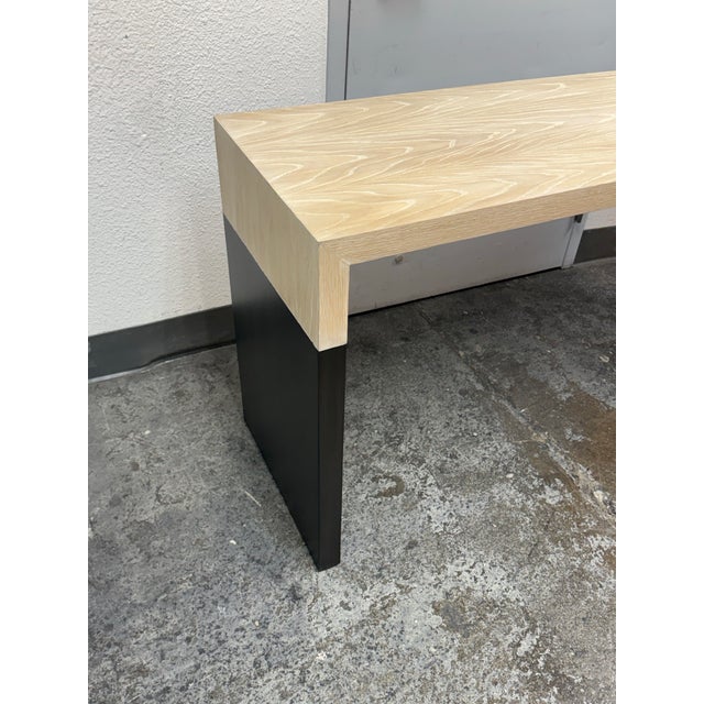 Black Modern Bespoke Waterfall Console Table For Sale - Image 8 of 12