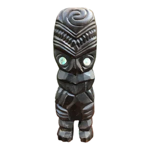 Vintage Mid 20th Century Hand Carved South Pacific Māori Tiki Figure