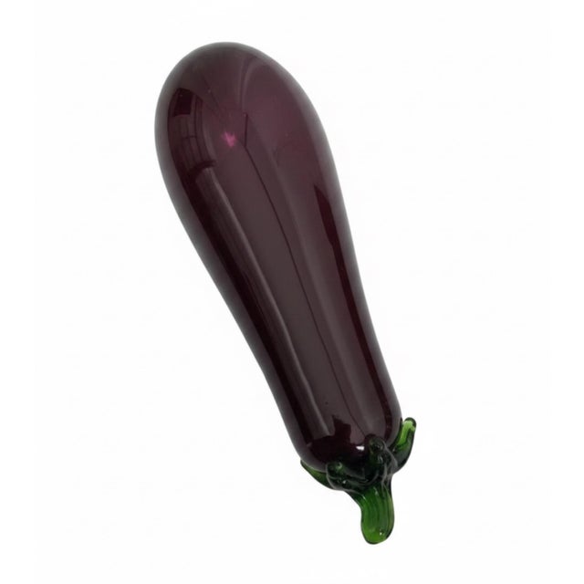 Mid-Century Modern Vintage Hand-Blown Art Glass Vegetable Collection, Set of 9 For Sale - Image 3 of 7