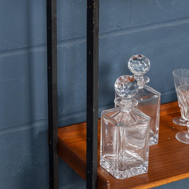 1960s Vintage 20th Century Italian Modular Teak Wall Cabinet, 1960s For Sale - Image 5 of 18