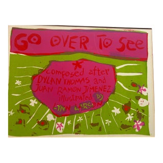 1960’s Original Pop Art Serigraph Silk Screen Print Folk Art Words For Sale