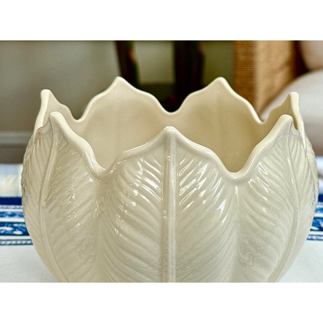 Neoclassical Ivory Porcelain Bowl by Lenox U S A For Sale - Image 3 of 10