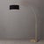 Mid-Century Modern 1960s 92" Mid Century Float Brass Floor Lamp Modern Arc Lamp, Black Linen Drum Shade, Dimmable For Sale - Image 3 of 4