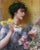 Conrad Kiesel, The Gift of Flowers, 1890s, Oil Painting For Sale - Image 3 of 7