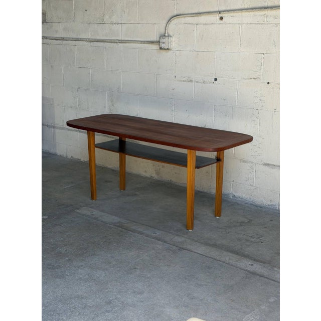 Danish Mid Century Modern Teak Coffee Table With Lower Shelf 1960s For Sale - Image 9 of 9