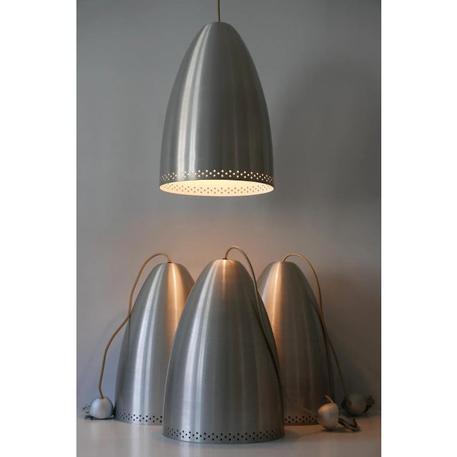 Large German Aluminium Pendant Lamp, 1970s For Sale - Image 4 of 15