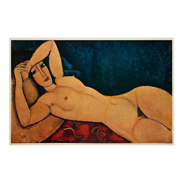 1940s After Amedeo Modigliani "Reclining Nude With Raised Arms", First Edition Swiss Lithograph For Sale