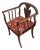 Vintage Mahogany Captain’s Desk Chair Shield Back Armchair Chippendale Style For Sale