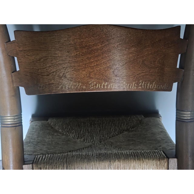 Vintage Classic Circa 1970s Ethan Allen Button Back Hitchcock Style Side Chair For Sale - Image 10 of 17