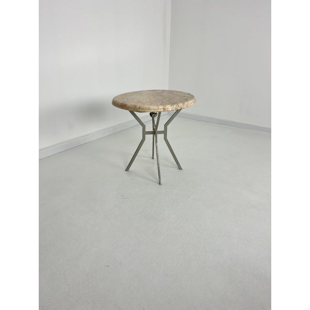 Mid-Century Modern Iron Coffee Table with Marble Top, 1960s For Sale - Image 3 of 9