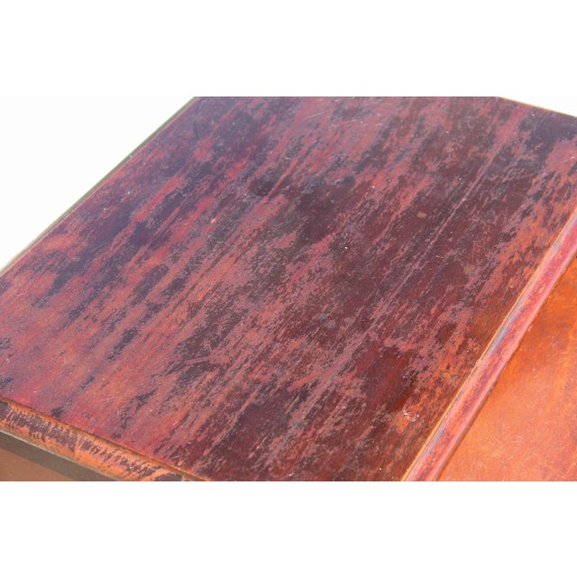 Early 20th Century Arts & Crafts Victorian Revival Slatted Side Table With Turned Legs For Sale - Image 14 of 15