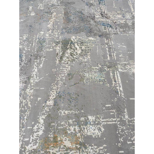 Handwoven Modern Abstract Area Rug 12x15 For Sale - Image 11 of 12