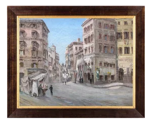 Italian Artist, View of Rome, Early 20th Century, Oil on Canvas, Framed