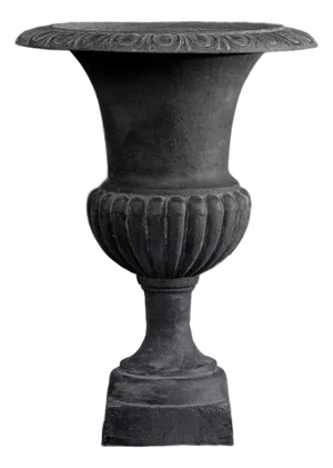 Tall Wickford Urn Lead Gray Metal Planter
