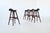 his set of four iconic model OD61 bar stools was designed by Erik Buch for Oddense Møbler, Denmark, 1965. A hallmark of...