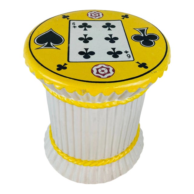 Vintage Card Design Garden Seat For Sale