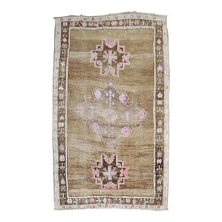 Vintage Turkish Kars Primitive Rug - 6'6" x 9'11" For Sale