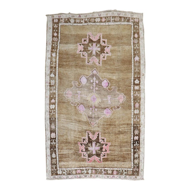 Vintage Turkish Kars Primitive Rug - 6'6" x 9'11" For Sale