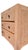 Contemporary Vintage Hekman Blond 3-Drawer Bedside Chest With Bookmatched Figured Veneer For Sale - Image 3 of 18