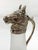 Late 20th Century Equestrian Silver Plate Nickel Horse Head and Frosted Glass Decanter Pitcher For Sale - Image 5 of 12