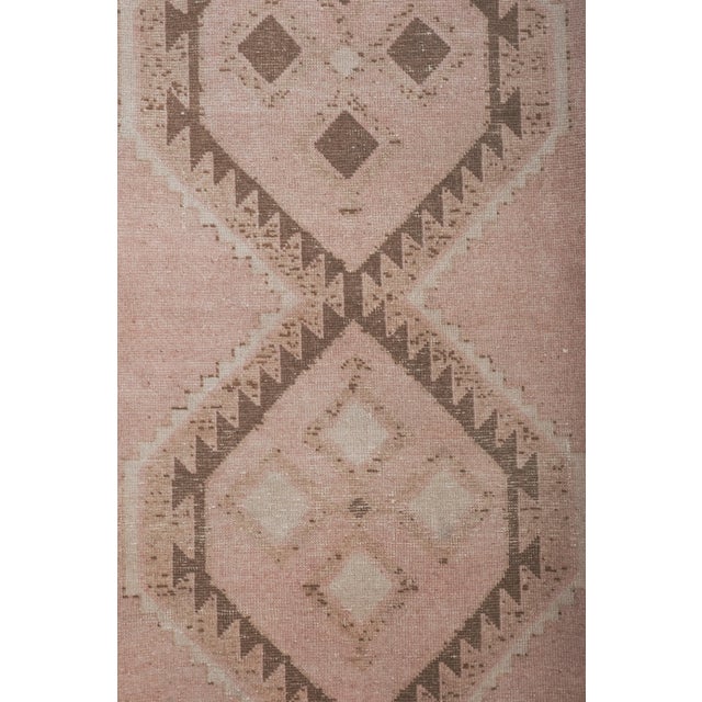 Vintage Neutral Pale Color Turkish Oushak Extra Long Carpet 2'9'' X 29'5'' For Sale - Image 4 of 11