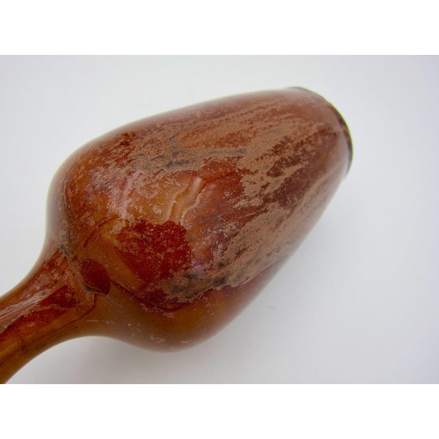 Ceramic Antique Bernard Moore English Art Pottery Vase With Metallic Aventurine Glaze Accents For Sale - Image 7 of 12