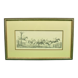 "New Jersey Hunt Cup" C1930 Drypoint by Paul Brown
